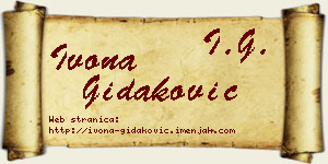 Ivona Gidaković vizit kartica